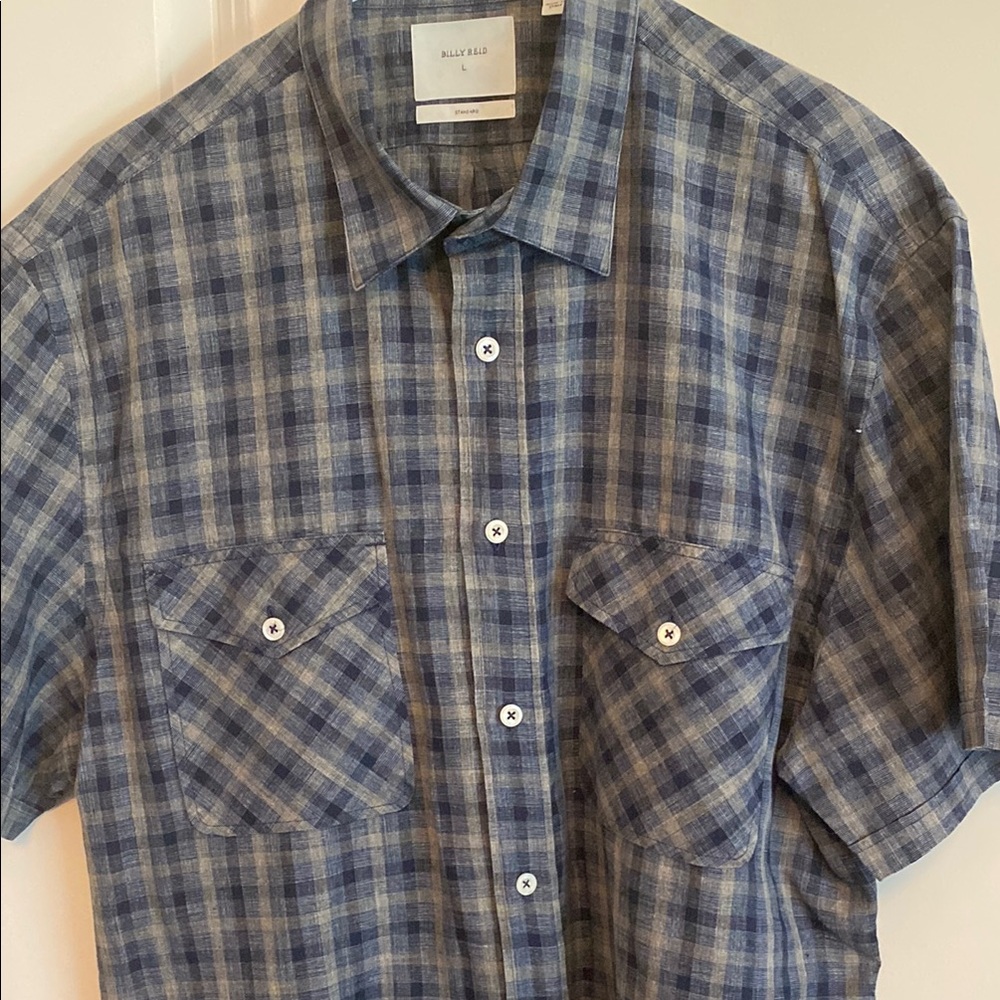 Billy Reid Gray Casual Button Down Shirt